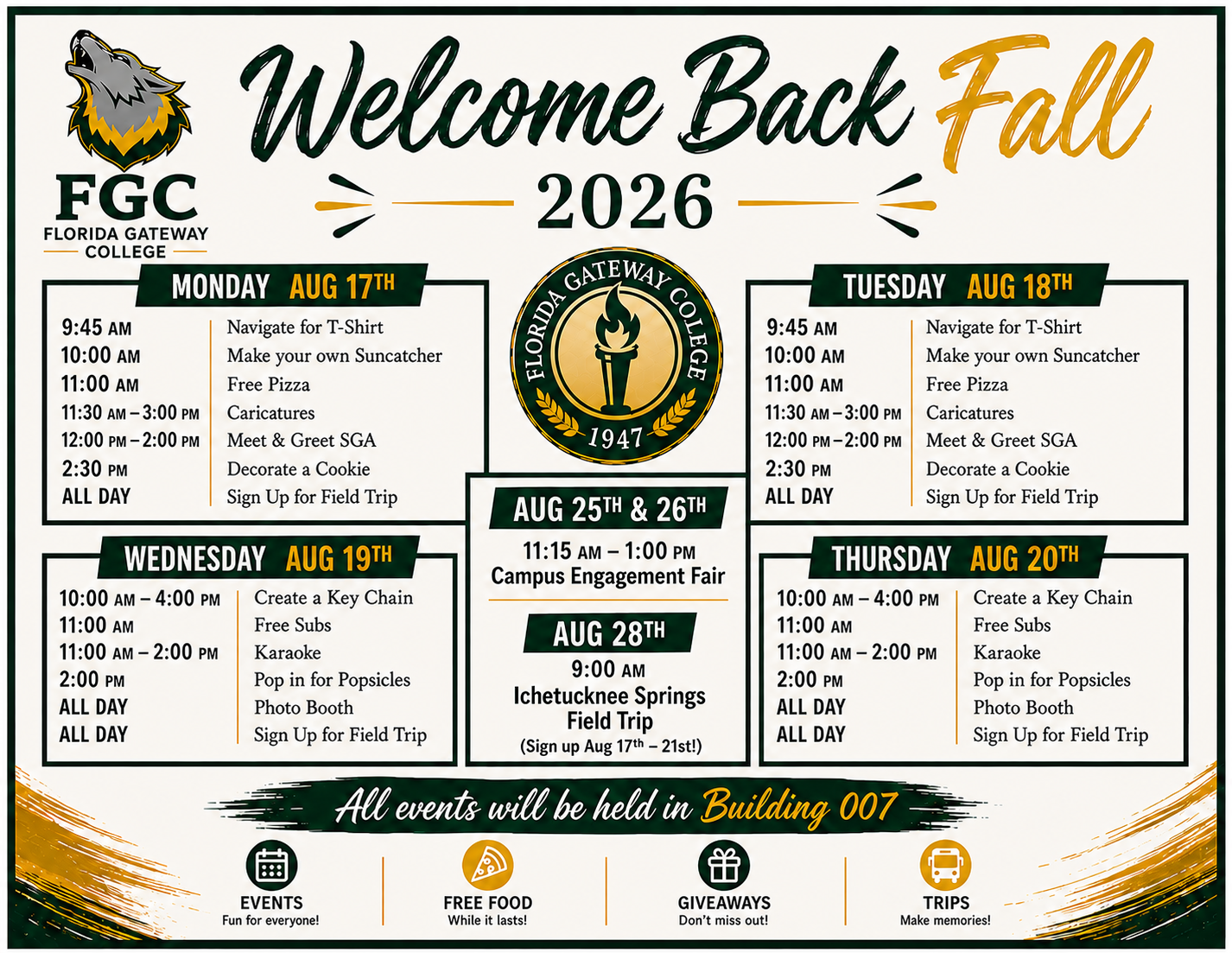 Welcome Back Fall 2026